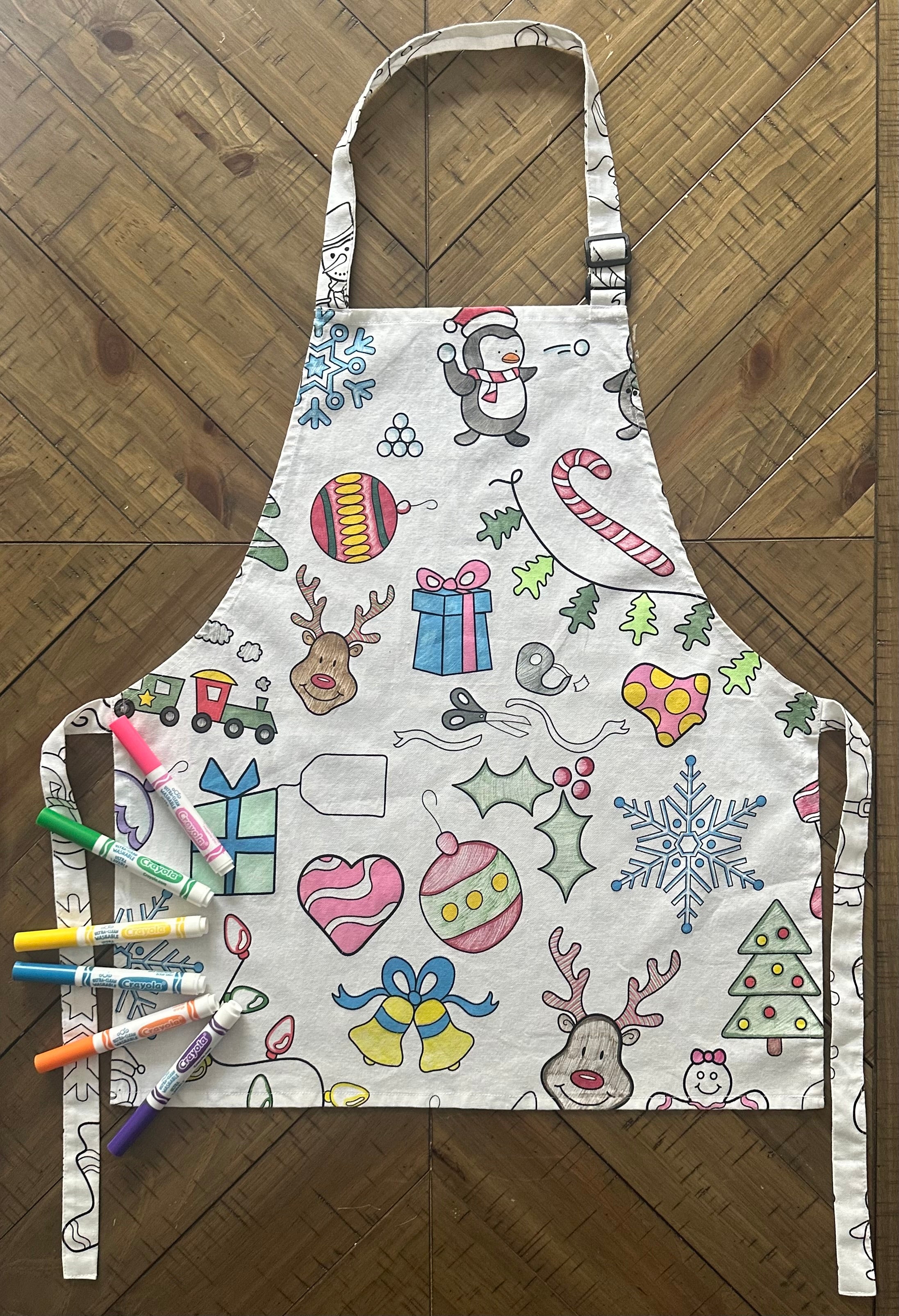 Holiday Apron The Coloring Table