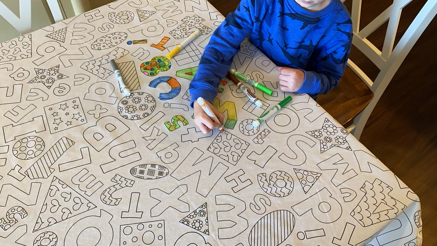 The Coloring Table - Colorable Food Fun Tablecloth - Rectangle