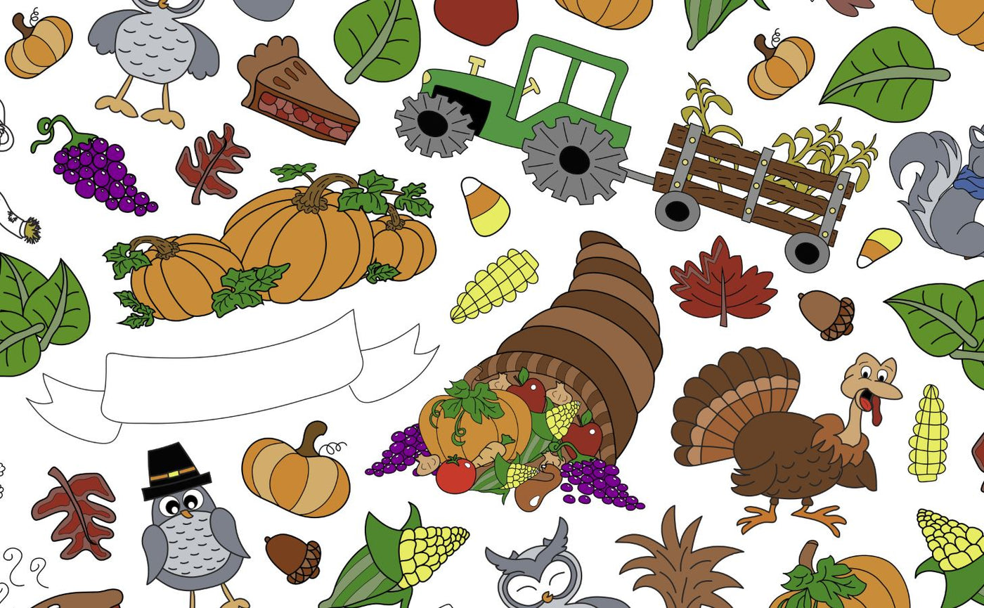 Thanksgiving and Fall Fun Tablecloth